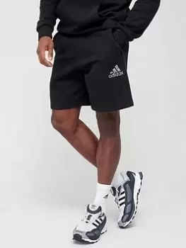 Image of adidas Fleece Colourblock Shorts - Black Size XL Men