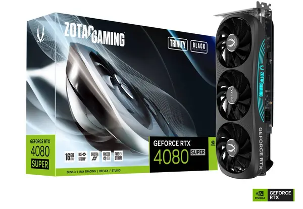 Image of Zotac Nvidia RTX 4080 SUPER Trinity Black Edition 16GB GDDR6 Graphics Card