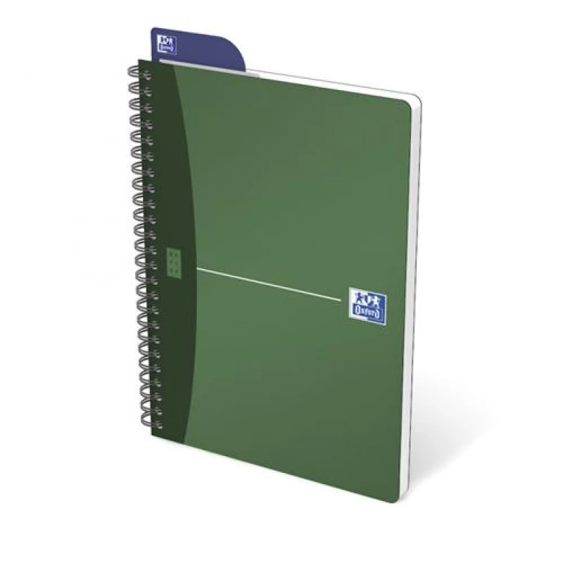 Image of Oxford Office A5 Opaque Poly Cover Wirebound Notebook Narrow Ruled With Margin 180 Page Including Repositionable Divider/ruler,