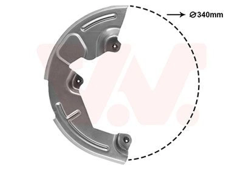 Image of VAN WEZEL Brake disc backing plate VAN WEZEL 4388371