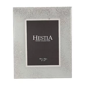 image of 4" x 6" - HESTIA? Grey & Glitter Glass Photo Frame