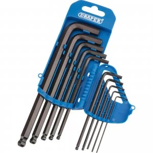 Image of Draper 10 Piece Ball End Hexagon Allen Key Set Imperial