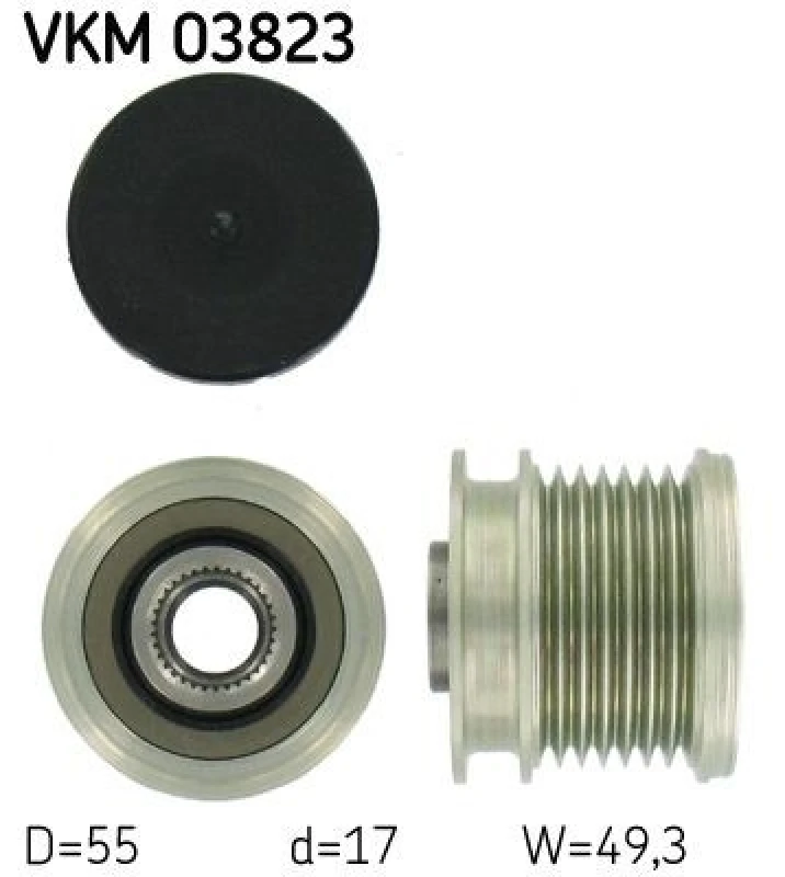Image of SKF Alternator clutch pulley SKF VKM 03823