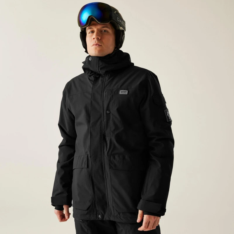 Image of Dare 2b Dare 2b Men Twin Tip Waterproof Breathable Insulated Skiing Jacket in Jet Black Size: 3X-Large Jet Black XXXL Male 5063516184201