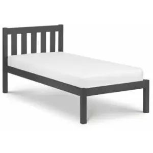 image of Luna Solid Pine 4ft6 Double Traditional Bed in a Anthracite Grey Finish