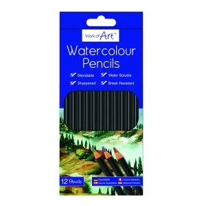 image of Work of Art Watercolour Pencils Pack of 12 TAL05146