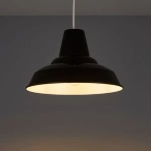 image of Tezz Black Gloss Pendant light shade D290mm