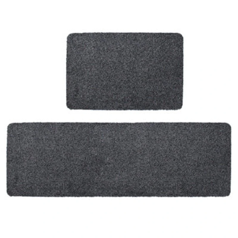 Image of JVL Tanami Barrier Mat and Runner Set - Charcoal Charcoal