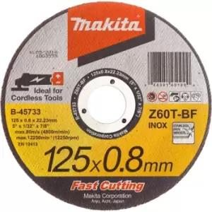 image of Makita Ultra Thin 0.8mm Metal Cutting Disc 125mm Pack of 10