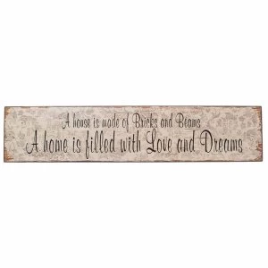 image of Bricks & Beams Wooden Plaque By Heaven Sends