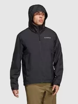 Image of adidas Terrex Multi Rain.Rdy 2-Layer Rain Jacket - Black Size M Men
