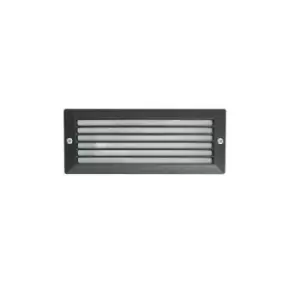 image of Esca 1 Light Outdoor Recessed Wall Light Black IP44 E27