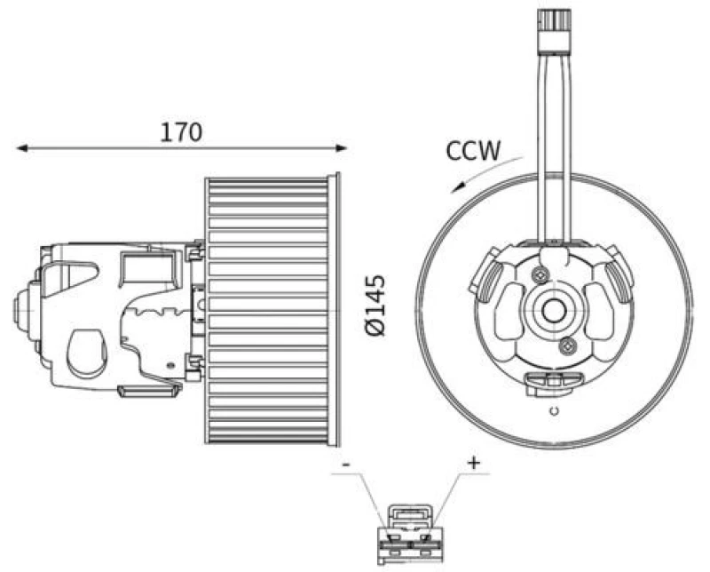 Image of Blower motor MAHLE AB 150 000S