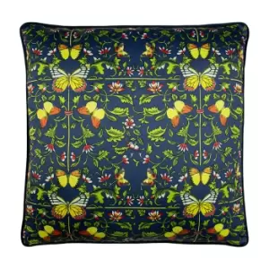 image of Potage Botanical Cushion Navy, Navy / 50 x 50cm / Polyester Filled