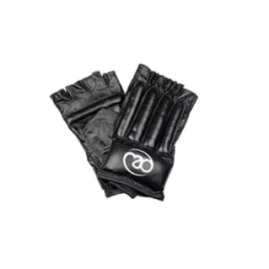 Image of Fitness Mad Leather Fingerless Bag Glove Large Black