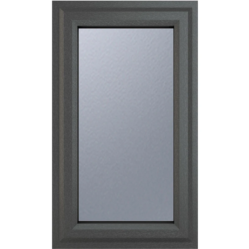 Image of Crystal Triple Glazed Window Grey/White Lh 610 X 1190Mm Obscure 4GWOTG6101190