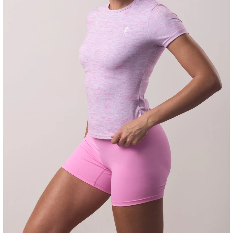 Image of Gym King Womens Short-Sleeve Performance Gym Top Pink Grindle female 8 (XS)