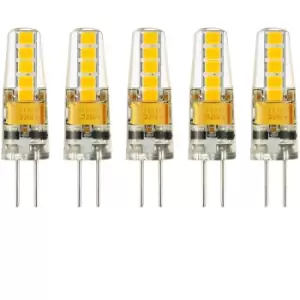 Image of Harperliving - Harper Living 2 Watts G4 LED Bulb Clear Capsule Warm White Non-Dimmable, Pack of 5