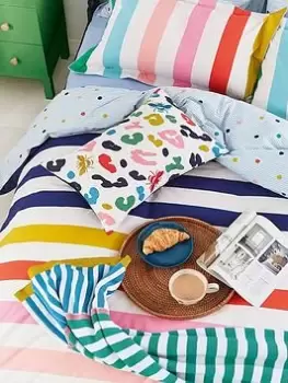 image of Joules Rainbow Stripe Cushion