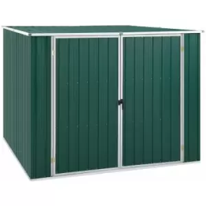 image of Garden Shed Green 195x198x159cm Galvanised Steel Vidaxl Green