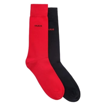 Image of Hugo 2 Pack Small Logo Crew Socks - Pink