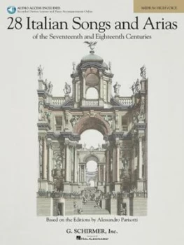 Image of 28 Italian Songs & Arias of the 17th & 18th Centuries - Medium High - Book/Online Audio by Hal Leonard Corp