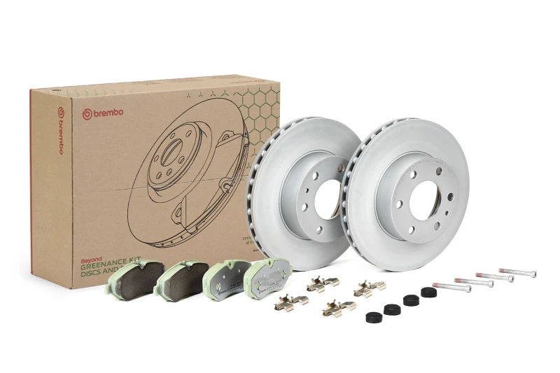 Image of BREMBO Brake discs and pads set BREMBO KT 10 021