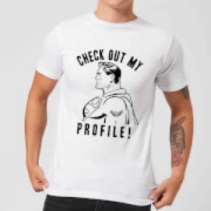 Image of DC Comics Superman Check Out My Profile T-Shirt - White - 3XL