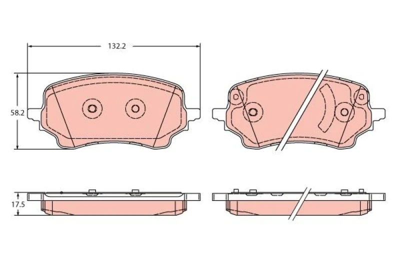Image of Brake pad set TRW GDB2346
