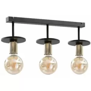 image of Keter Saturn Ceiling Spotlight Bar Black, 60cm, 3x E27