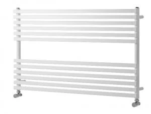 Image of Wickes Invent Square Horizontal Designer Towel Radiator - White 600 x 1000 mm