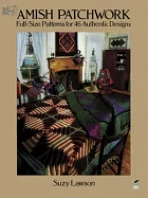 Image of amish patchwork full size patterns for 46 authentic designs