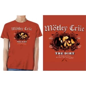 Image of Motley Crue - The Dirt Mens Large T-Shirt - Vintage Red