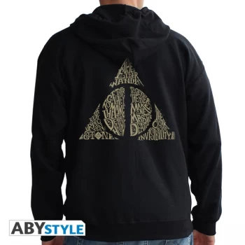 Image of Harry Potter - Deathly Hallows Mens Large Hoodie - Black