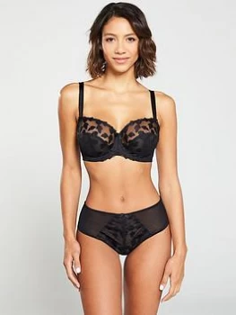 Panache Corrine Balconette Bra - Noir, Noir, Size 36J, Women