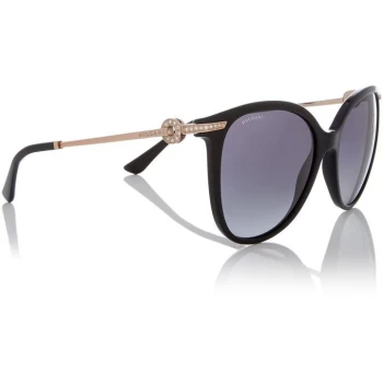 Image of Bvlgari Black BV8201B Round Polarized Sunglasses