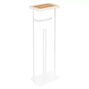 Image of Modern Toilet Roll Holder with Shelf White