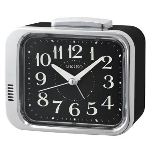 image of Seiko Bell Alarm Clock Black with Black Dial