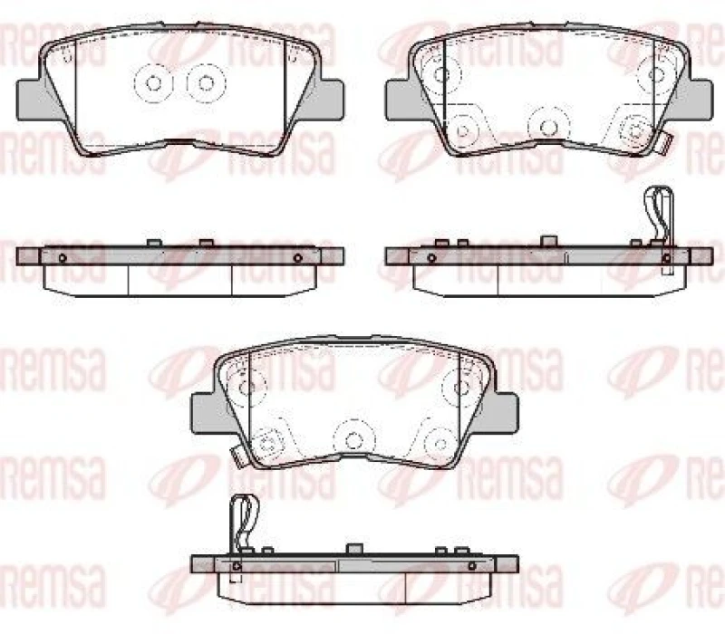 Image of REMSA Brake pad set REMSA 1807.12