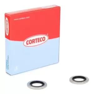 Image of CORTECO Oil Drain Plug Gasket FORD,FIAT,PEUGEOT 006337S 06566310106