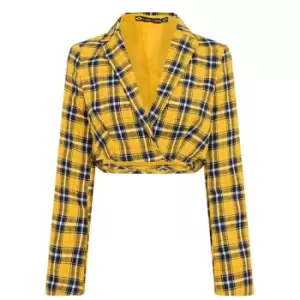 image of I Saw It First Tie Waist Blazer - Yellow