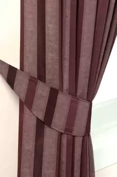 Image of Stripe Jacquard Curtain Tie Back Pair