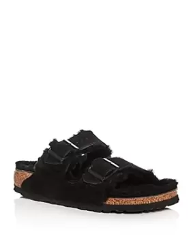 image of Birkenstock Womens Arizona Shearling Slide Sandals