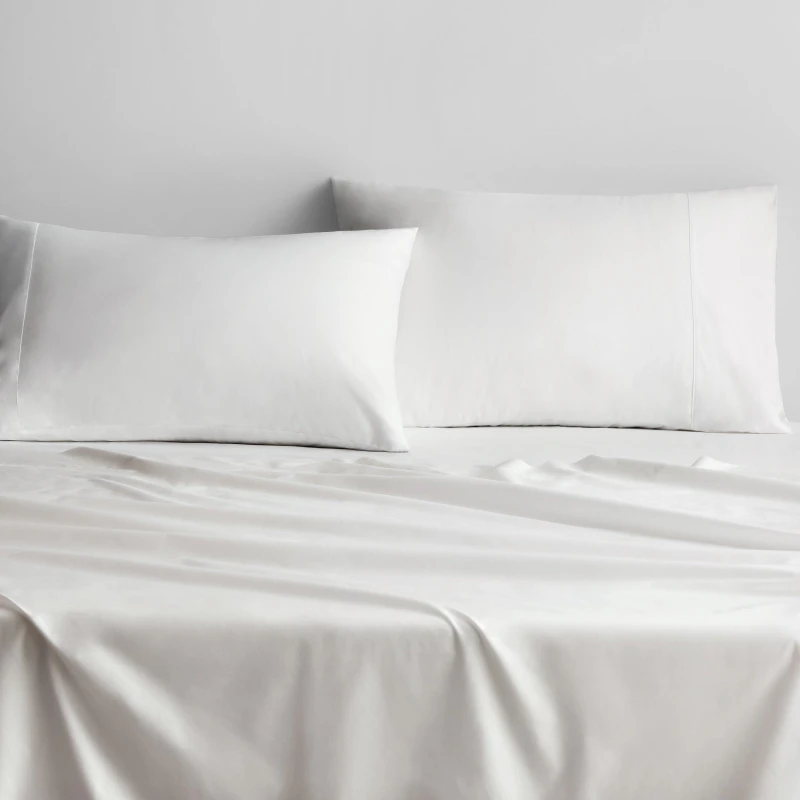 Image of Sheridan 500tc Cotton Sateen Fitted Sheet - White White Double