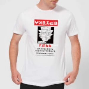 Image of Rick and Morty Wanted Rick Mens T-Shirt - White - XXL