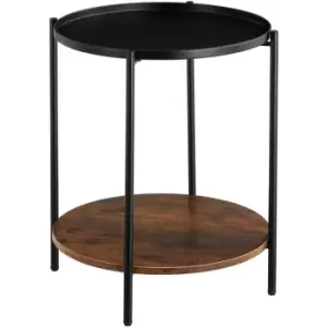 Image of Tectake - Bedside table Sunderland - bedside table, table, bedroom table - industrial dark - industrial dark