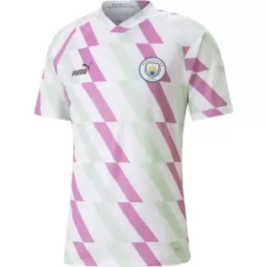 Image of Puma Manchester City Pre Match Shirt Adults - White