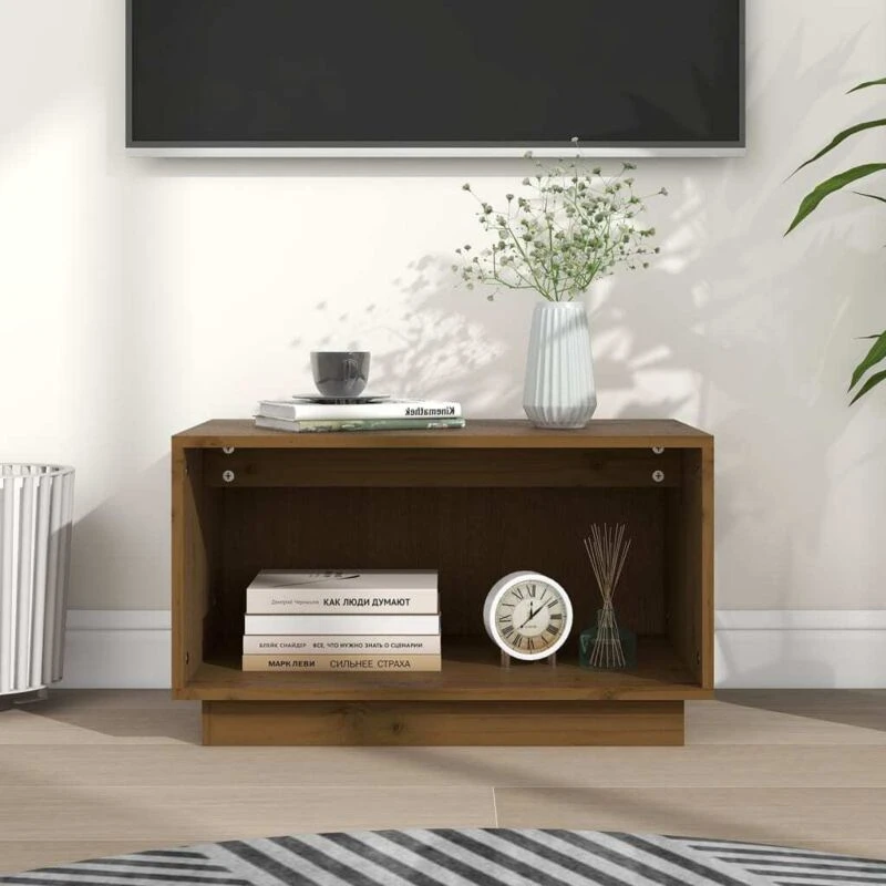 Image of VIDAXL Vidaxl - tv Cabinet Honey Brown 60x35x35cm Solid Wood Pine 8720286904657
