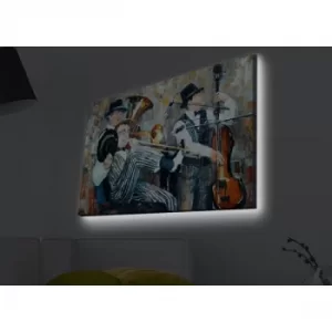 Image of 4570MDACT-019 Multicolor Decorative LED Lighted Canvas Painting