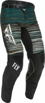 Image of Fly Racing Kinetic Wave Motocross Pants, black-white-blue, Size 28, black-white-blue, Size 28